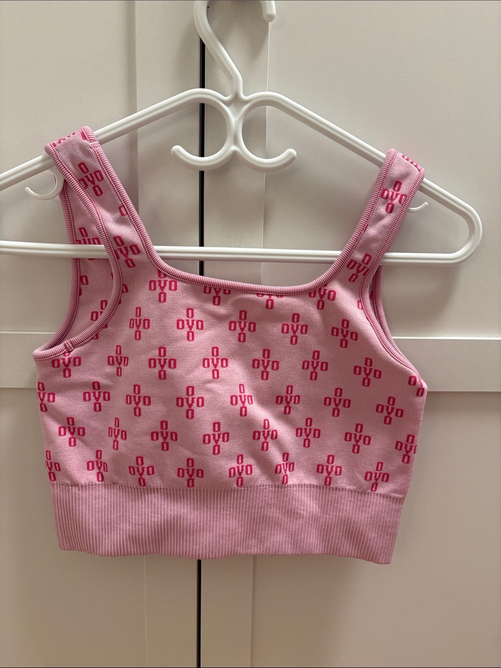 OVO- Pink Patterned Ribbed Tank Top - Soft Support - Picture 3 of 3